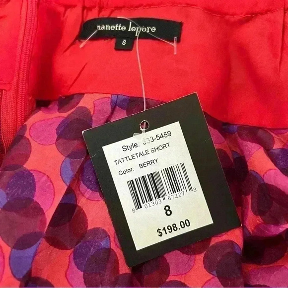 Nanette Lepore Tattletale Silk Shorts-NWT Size 8 - Picture 3 of 5